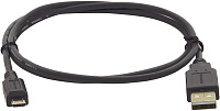 Kramer C-USB/MicroB-10   кабель стандарта USB 2.0 с разъемами USB-A 2.0 – micro-USB-B (вилка-вилка), диаметр кабеля 4,5 мм, длина кабеля 3,0 м