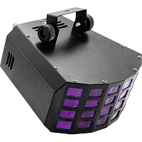 EUROLITE LED D-25 Beam effect Светодиодный многолучевой прожектор эффектов. Содержит 2x18Вт шестицветных светодиода. Потребляемая мощность 24 Вт 