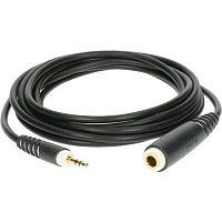 Klotz AS-EX30300  кабель-удлинитель для наушников, 3,5 мм  стерео мини-джек  (M) джек 6,3 мм (F), 3 м, черный