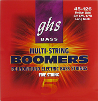 GHS 5ML-DYB Струны для бас-гитары; никелированная сталь; круглая обмотка; (45-65-80-100-126); Boomer