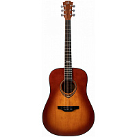 FLIGHT D-435 TBS  акустическая гитара, ель/сапеле, цвет медовый берст