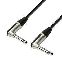 Adam Hall K4 IRR 0150  инструментальный кабель, 6.3 мм угловой Jack mono - 6.3 мм угловой Jack mono, REAN, длина 1.5 метра