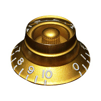 Hosco H-SKG-160I  ручка потенциометра Les Paul (дюймовый размер), цилиндр, Gold, embossed