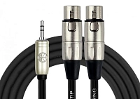 Kirlin Y-371PRL 1M BK кабель Y-образный 1 м, 3.5 мм стерео мини-джек - 2 x XLR "мама"