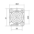 ROXTONE RS4MD-WP-T Разъем панельный спикон "папа", 4-контактный, IP66