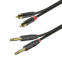 ROXTONE PACC200/1,5 Аудиокабель 2 RCA - 2 джек моно 6.3 мм, длина 1.5 м