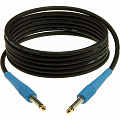 KLOTZ KIKC3.0PP2 готовый инструментальный кабель, чёрный, прямые разъёмы KLOTZ Mono Jack (голубого цвета), длина 3 метра