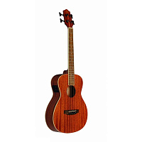 LANIKAI MA-EBU  бас-укулеле со звукоснимателем, красное дерево, open pore, чехол 10 мм в комплекте