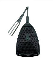 SHURE MX392BE/S плоский (поверхностный) конденсаторный суперкардиоидный микрофон, черный, крепление провода сквозь стол