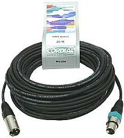 Cordial CPD 20 FM цифровой DMX / AES EBU кабель XLR female 3-контактный/XLR male 3-контактный, разъемы Neutrik, 20,0 м, черный