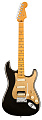 FENDER American Ultra Stratocaster® HSS, Maple Fingerboard, Texas Tea электрогитара, цвет черный, в комплекте кейс