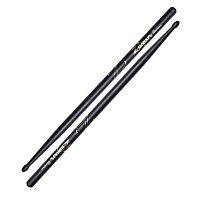 ZILDJIAN Z5BB 5B BLACK барабанные палочки с деревянным наконечником, цвет черный, материал орех