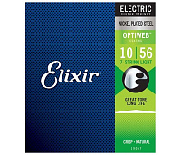 ELIXIR 19057 Optiweb Комплект струн для 7-струнной электрогитары, никелированная сталь, Light, 10-56
