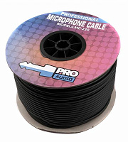 PROAUDIO LMC-230 Микрофонный кабель, внешний диаметр 6 мм, проводник 0,22 мм² (0,12x20)x2, плетёный экран 0,12x64, хлопчатобумажные нити 