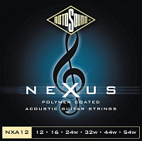 ROTOSOUND NXA12 STRINGS COATED TYPE струны для акустической гитары, с полимерным покрытием, 12-54