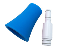 NUVO Straighten Your jSax Kit (White/Blue) прямая шейка и раструб для того, чтобы трансформировать jSax в прямой формат, цвет белый/голубой