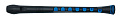 NUVO Recorder+ Black/Blue with hard case блокфлейта сопрано, строй С, немецкая система, накладка на клапаны, материал АБС пластик, цвет черный/голубой