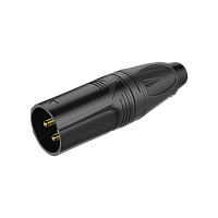 ROXTONE RX3M-BG Разъем XLR кабельный "папа" 3-контактный, цвет черный
