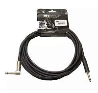 Invotone ACI1206/BK  инструментальный кабель, mono jack 6.3  mono jack 6.3 угловой, длина 6 метров, цвет черный