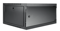 Caymon EPR406/B Шкаф телекоммуникационный настенный 19''. Материал сталь. Передняя дверь из закаленного стекла.  Монтажная высота 6U. Размеры (Ш x В x Г) 540 x 350 x 444 мм, вес 12,5 кг. Цвет черный