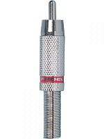 Proel MRCA20RD Разъем RCA, под кабель диаметром 6.2 мм, корпус латунь, цвет никель, красное кольцо-маркер