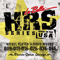 LA BELLA HRS-L  струны для электрогитары - натяжение Light (009-011-016-026-036-046), обмотка никелированная сталь, Hard Rockin' Steel