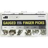 Dunlop 3020 Nickel Silver Fingerpick Display  когти .013", .015", .018", .020", .0225", .025"; по 20 шт.
