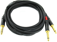 Cordial CFY 1.5 VPP  кабель Y-адаптер джек стерео 6,3 мм/2xмоно-джек 6,3 мм male, 1,5 м, черный