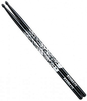 TAMA 5B-F барабанные палочки, японский дуб, рисунок черного пламени, наконечник конический деревянный