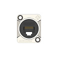 ROXTONE RAE8FD-C6A-S Разъем RJ45 (CAT6a) панельный, тип D, цвет черный, версия с заземлением