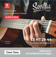 Sevillia Clear Tone CS HT28-44 Струны для класcической гитары, нейлон, калибр 0.028-0.043, сильное натяжение