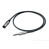 Proel BULK230LU5  Микрофонный кабель, XLR папа  стерео Jack 6.3 мм, длина 5 метров