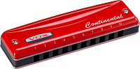 VOX Continental Harmonica Type-2-G Губная гармоника, тональность соль мажор, цвет красный