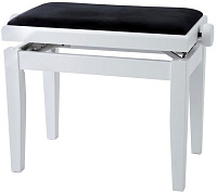 GEWA Piano Bench Deluxe White Matt банкетка белая матовая прямые ножки верх черный