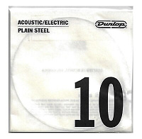 Dunlop DPS10 Acoustic/Electric Plain Steel  струна для акустической и электрогитары, сталь, 0.010