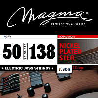 Magma Strings BE205N  Струны для 5-струнной бас-гитары, серия Nickel Plated Steel, калибр: 50-70-90-110-138, обмотка круглая, никелированная сталь, натяжение Heavy