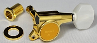 Gotoh SG381-MG-T-P7-G(L6)  колки локовые, ручной зажим, 6 в линию, gold, пластик pearl, schaller style
