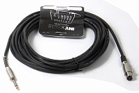 INVOTONE ACM1010/BK  Микрофонный кабель , mono jack 6,3 - XLR3F, длина 10 м (черный)