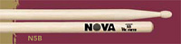 VIC FIRTH N5B  барабанные палочки 5B с деревянным наконечником, материал - орех, длина 16", диаметр 0,595", серия NOVA