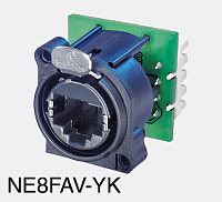 Neutrik NE8FAV-YK панельный разъем RJ45 под зажим провода IDC, пластиковый