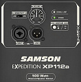 Samson XP112A Портативная 2-полосная активная акустическая система, усилитель Class D 500 Вт 12"+1". Mic/Line (XLR/Jack) комбо вход, лимитер, GroundLift. Размеры 380x327x606.5 мм, вес 14 кг