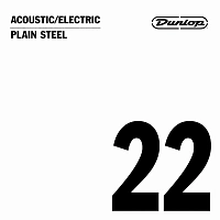 Dunlop DPS22 Acoustic/Electric Plain Steel  струна для акустической и электрогитары, сталь, 0.022