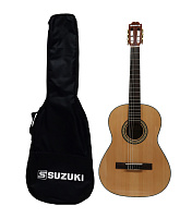 Suzuki SCG-11 3/4NL  классическая гитара с анкером, размер 3/4, нейлоновые струны, чехол в комплекте, цвет натуральный