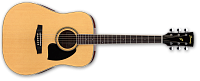 IBANEZ PF15-NT акустическая гитара, цвет натуральный, топ ель, махогани обечайка и задняя дека, хромовые литые колки