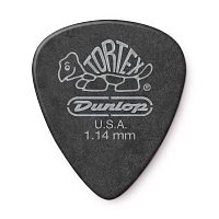 Dunlop 488P114 Tortex Pitch Black Standard 12Pack  медиаторы, толщина 1,14 мм, 12 шт.