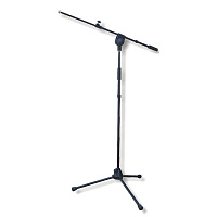 ROXTONE MS019T Black Микрофонная стойка "журавль", 105-175 см, с телескопической стрелой 55-78 см, Вес: 2,3 кг, цвет матовый черный 