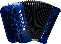 HOHNER Fun Nova II 80 Iight (A7004) dark blue perloid celluloid - кнопочный аккордеон 3/4 гриф B