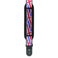 PLANET WAVES 50A11-PD Гитарный ремень с наплечником, рисунок "Британский флаг"