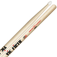 VIC FIRTH 5BN  барабанные палочки, тип 5B с нейлоновым наконечником, материал - гикори, длина 16", диаметр 0,595", серия American Classic