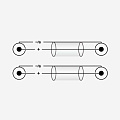 ROXTONE RACC130/1 (MP) Аудиокабель 2 RCA - 2 RCA, длина 1 м